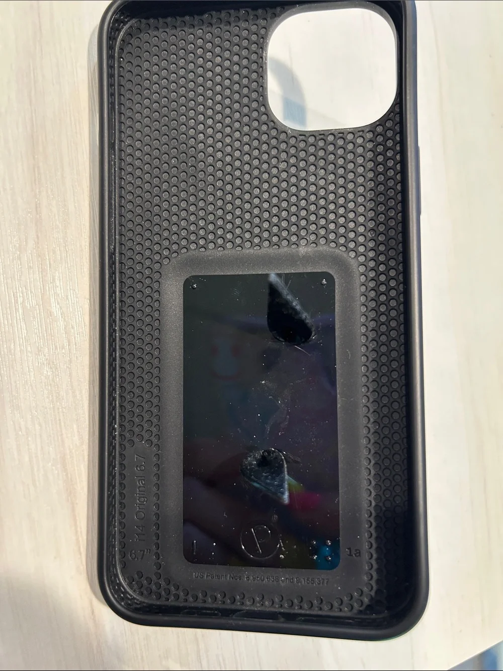 Loopy Case Black Glitter Bat Pattern Phone Case with Loop Grip